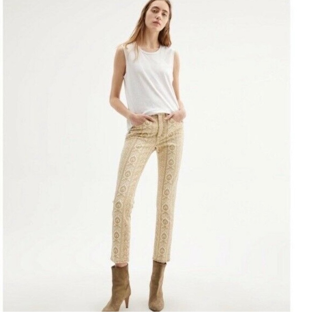 Nili Lotan Khaki Wallpaper Jeans size 27